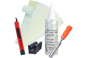 CRESTGOLF Golf Grip Kit for Regripping Golf Clubs- All-in-One 13 PCS Dubbelhäftande Tejp,lösningsmedel, Grip Tape Remover,skruvstäd klämma krok blad
