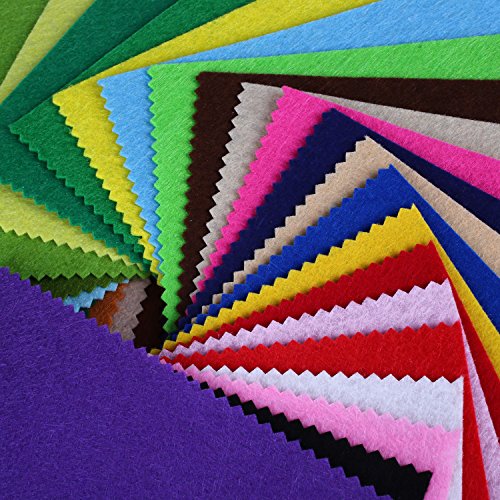 SOLEDI Filzplatten Bastelfilz Filz-Blätter (41 Farbe-15cm*15cm) - 2