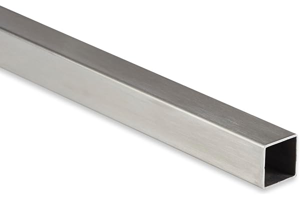 Fyrkantigt rör i rostfritt stål, 20 x 20 x 2 mm x 2 000 mm +-5 mm