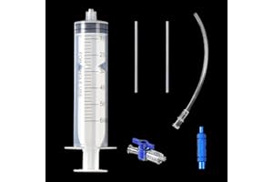 Jodsen 6 Pieces Bicycle Tire Sealant Tool Kit,60ML Bicycle Cycling Injector Tubeless Valve Core Valve Cap Valve Core Removal Tool