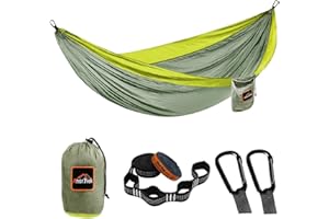 ‎ANORTREK Anortrek Outdoor Hängematte 2 Personen 300x200 cm [249kg Tragkraft] Ultraleicht – Camping-Zubehör mit Baumgurten, Atmungsaktive Nylon Reisehängematte für Wanderung & Garten