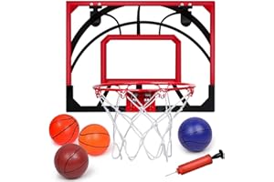 MERRYXGIFT Mini Basketballkorb - Basketballkorb Kinder Indoor, Basketball Korb Im Zimmer Mit 4 Ball Pumpe, Spielzeug Basketball für Kinder Basketballkorb Outdoor Wandmontage