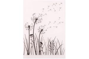 arriettycraft Dandelion Flowers Make a Wish Plastic Embossing Folder for Scrapbook DIY Album Card Tool Plastic Template Folders