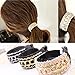 Sanwood Fashionable Women Hair Clip Barrette Ponytail Holder (Black-Silver)