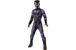 Rubie's Offizielles Luxuskostüm Black Panther, Avengers, Kampfanzug, Kostüm für Kinder