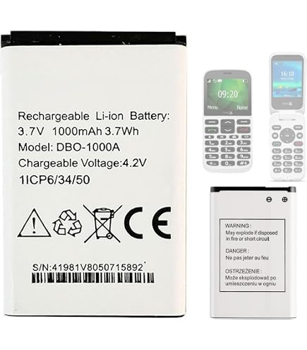 Batterie 1000mAh 3.7V Li-ion Compatible Rapoo VT950 - Remplacement ICR14500 - Couleur Bleue - 2