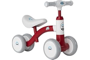 VICYOL S&D Vélo sans Pédales. Mini Tricycle pour Enfants à partir de 1 an. Porteur Léger pour Bébés, avec 4 Roues et Selle Réglable. Jouet pour Enfants. Cadeau pour Garçons et Filles.