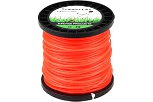 YIWONFU Strimmer Wire 2.4mm x 100m Heavy Duty Round Strimmer Line, Nylon Strimmer Cord Strong Grass Trimmer Wire Cable for Garden Strimmer, Orange