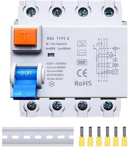 FI Schutzschalter 63A 4Polig Typ B - 30MA Für Ladesäulen Und PV