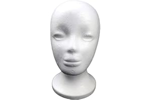 Brussel - Testine in schiuma per parrucche, modello a forma di manichino in schiuma resistente, per parrucca, cappello, capello in polistirolo