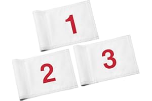 KINGTOP Upgraded Double-Side Numbered Golf Flag with Tube Inserted, All 8' L x 6', Mini Putting Green Flags for Yard, 420D Nylon Mini Pin Flags