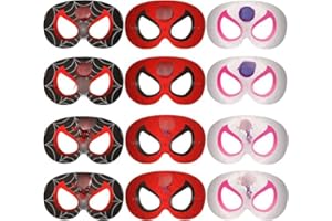 Xtaguvdm Maschere Per Bambini, 12 Pezzi Hero Maschere, Mask con Corda Elastica, Maschere per Bambini, Cosplay Maschera per Compleanno, Natale, Halloween, Feste