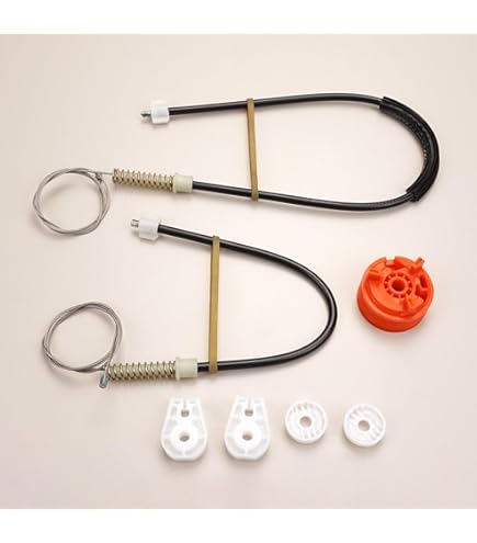 Kit De Réparation Lève-vitre Arrière Gauche Compatible Renault Megane I (1995-2003) - 2 Agrafes, Câble Et Poulie - Installation Facile, Qualité OEM