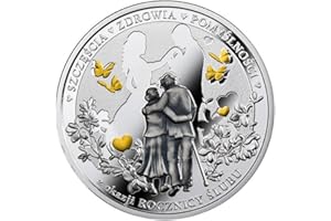 BONTANND Pologne Silver Plated Happiness Idées De Santé pour l'anniversaire De La Pièce De Monnaie De Collection