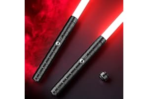 STYPLZ Lichtschwert Kinder,2in1 laserschwert,RGB15 Farben, Duell-Lightsaber für 5 Modi und Sounds,Laser Schwert Kinder und Erwachsene Licht schwerter 2PC