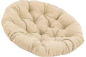 Baoblaze Papasan Chair Cushion 20inch Egg Chair Cushion (Only Cushion) Multifunctional Garden Chair Mat for Rocking Chair Seats Sturdy, Khaki