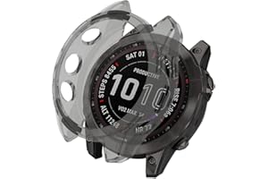 KeeFos Cover Compatibile con Garmin Fenix 7/Fenix 7 Solar, Morbida TPU Pellicola Protettiva Custodia, Resistente AntiGraffio Case per Garmin Fenix 7 Sapphire Solar (Nero)