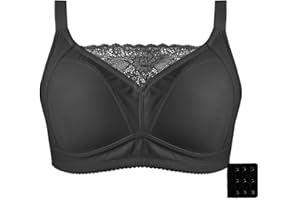 LRSSMB Sujetadores De Mastectomía Con Bolsillos Posquirúrgicos, Prótesis Mamaria De Algodón Suave, Sujetador Diario Inalámbrico Sin Anillo De Acero