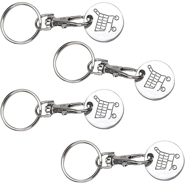 Shoppng Trolley Fob Token Reusable UK 1 Pound Con Keyrng - Etsy - Foto 8