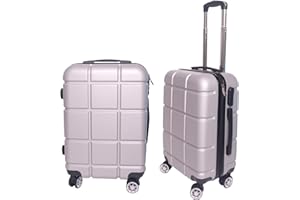 Munnie Lightweight 4 Wheel & Combi Lock Hard Case Cabin Suitcase & Hold Luggage | Use On Over 100 Diffrent Airlines easyJet, British Airways, RyanAir, Virgin Atlantic, Emirates & Many More (Grey)