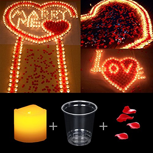 Homemory 12 Led Flammenlose Wachs Kerzen, 5cm Elektrische Flackernde Batteriebetriebene Teelichter, Led Votivkerzen Gelb - 6