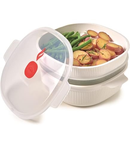 TEMPO DI SALDI 2 x rode magnetron, aardappelkoker, herbruikbaar, voor dieettas, keuken