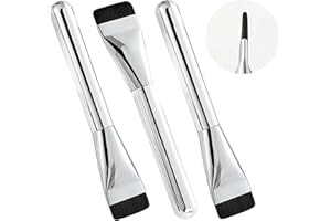 Jemey 3 Stück Foundation Makeup Pinsel, Superdünne Klinge Foundation-Make-up-Pinsel, Weiche synthetische Borsten, Concealer-Pinsel für flüssige Creme, Puder, Foundation, Kosmetisches Make-up-Werkzeug