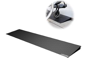 LIEKUMM Rampa di Soglia, 3 cm di Altezza Rampa per Sedia a Rotelle in Gomma Naturale, 500KG di Carico Superficie Antiscivolo Rampe per Soglia, Biciclette, Scooter