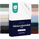 Dreamzie - Fitted sheet 200 x 200 cm - 100% microfibre - soft | White &middot; High Height 35 cm &middot; Oeko-Tex Certified &middot; For High Mat