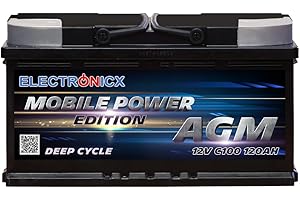 Electronicx Mobile Edition Battery AGM 120 AH 12V Supply Battery Leisure Battery
