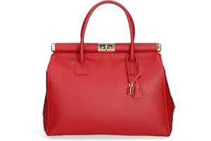 Chicca Borse Borsa Donna a Mano Pelle con Tracolla Bauletto