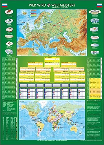 Preisvergleich Produktbild Wer wird Weltmeister: Fußballposter 2018 - gerollt