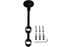 LIEDECO Doppelträger für Gardinenstangen 20 cm zweiläufig Landhaus, ø 20mm, 1 STK schwarz