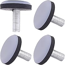 INCREWAY 20 Stks M6 Meubelglijders met Witte Bodemtafel en Stoelen Nivellerende Voeten Meubels Leveler Pads met Schroefdraad Schacht T-Moeren
