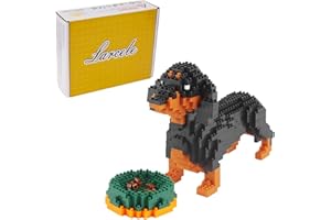 Larcele Micro Dog Building Blocks Pet Mini Building Toy Bricks,898 Pieces KLJM-02 (Dachshund)