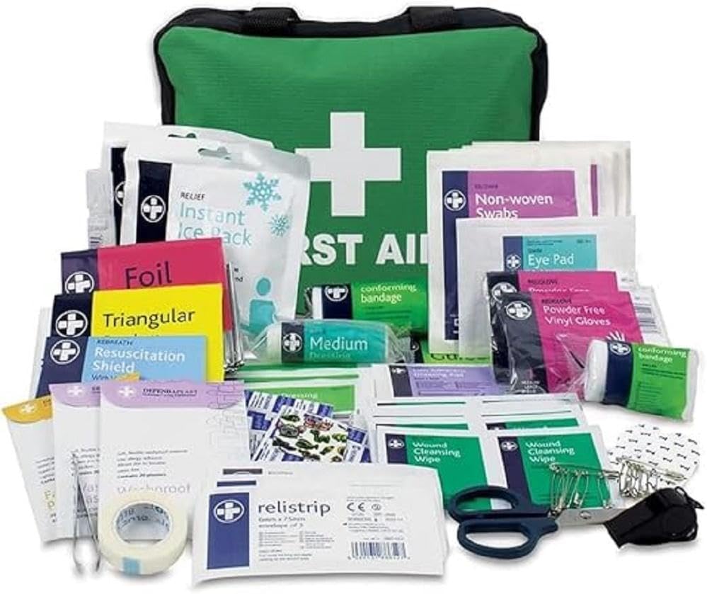 LEWIS-PLAST Kit de primeros auxilios Saco de primeros auxilios 160 piezas - kit compatible con estándares europeos