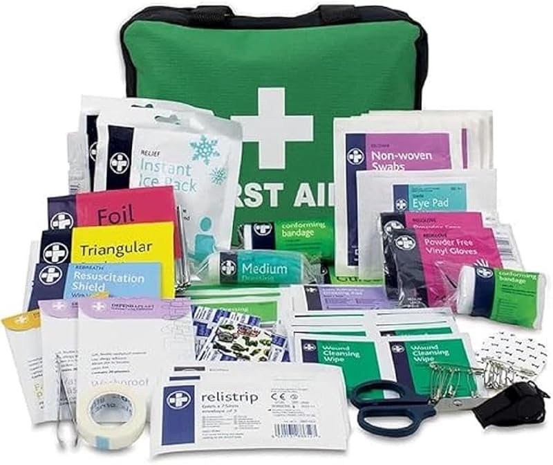 LEWIS-PLAST Kit de primeros auxilios Saco de primeros auxilios 160 piezas - kit compatible con estándares europeos