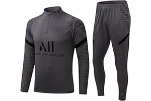 YIWAWQIAN PSG Tracksuit for Kids/Adults 2PC Football Training Uniform and Pant,Paris Football Tracksuit, Men's Suit, Jogging Suit, Sports Suit, Running Suits for Football Uniforms