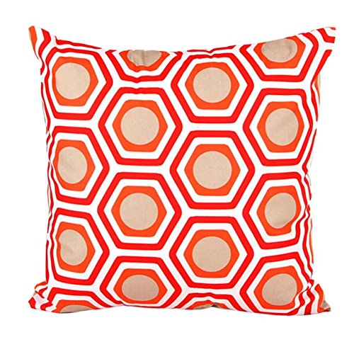 LHWY Geometrische Form Sofa Bett Home Decor Kissen Fall Kissenhülle (Orange)