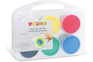 PRIMO Crafts - Pack Of 6 Textile Finger Paints