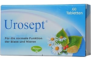 HERBAGARTEN Urosept, 60 Tabletten, zur Unterstützung der Funktion der Blase und Harnwege, 6 ausgesuchte Kräuter, bewährte pflanzliche Rezeptur, harntreibend