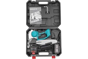 WUPYI2018 400 W Sega a catena senza fili da 8 pollici, mini motosega a batteria per motosega elettrica, elettrica senza fili per tagliare legno, giardini, rami e arbusti