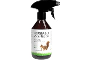 RepellShield® Répulsif Rongeur, Écureuil, Mulot - 250ml - Barrière Répulsive Anti Rongeurs Maison: Gouttière, Toiture, Voiture - Action Longue Durée - Non Tachant - Menthe Poivrée Ultra Concentrée