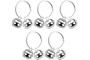VIDSMOW 5 Pcs Loud Bells for Cat And Dog Collars, Metal Pet Tracker Bells with Key Rings, Vintage Bronze Small Bell for Pets, Collar Charm Pendant for Outdoor Use, Handmade Diy, And Keychain Decoration