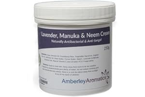 Amberley Aromatics Lavender, Manuka & Neem Cream 250g - Antibacterial & Anti-fungal Skin Cream