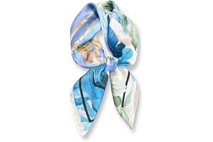 PoeticEHome 100% Pure Mulberry Silk Neck Scarf 26"x26" Women Square Neckerchief Headscarf Gift Packed