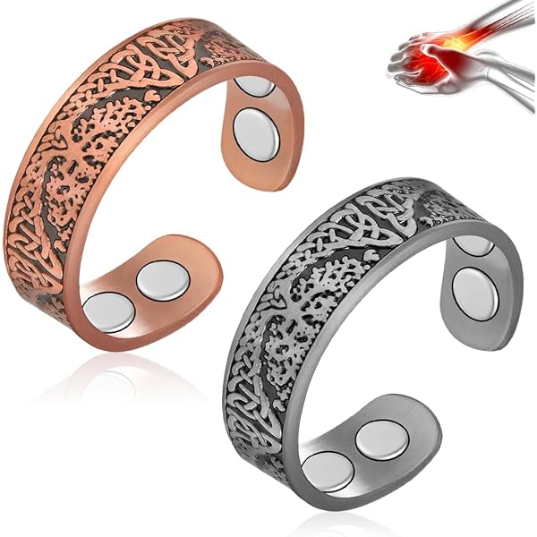 Anello Magnetico In Rame Puro Opaco Regolabile - Twist Unisex Per Benessere (Uomo/Donna)