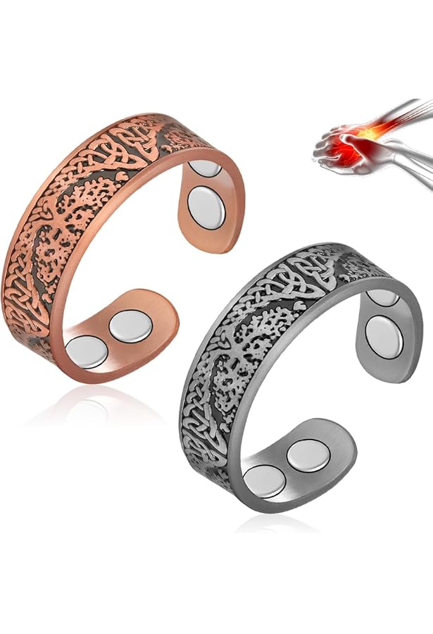Kerdynelle - Armband Aus Kupfer, Armreif Mit 6 Magneten, 3000 G