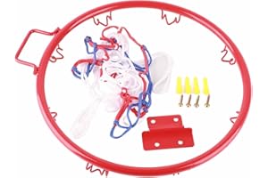 EGUJIWA Basketballkorb, Basketballkorb mit Rand, Wandmontage, für drinnen und draußen, zum Aufhängen