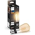 Philips Hue White Filament ST64 Smart Light Bulb [E27 Edison Scew] with Bluetooth, for Indoor Decorative Home Lighting, Vintage.